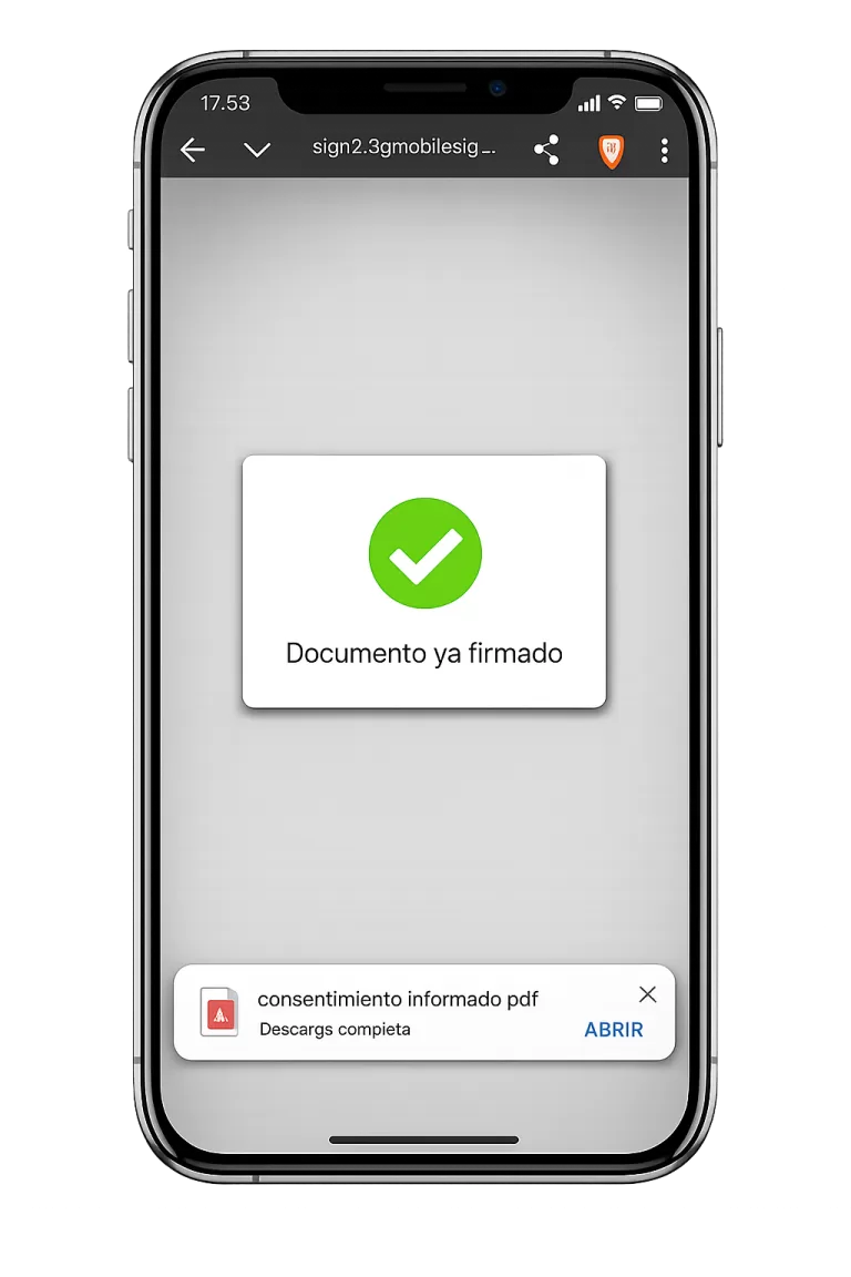 ...y descarga el consentimiento firmado.