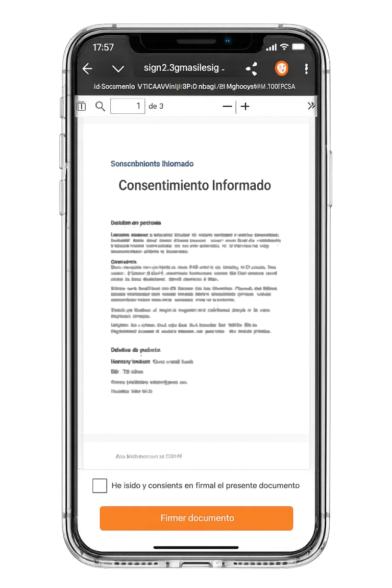 ...firma con un código SMS...